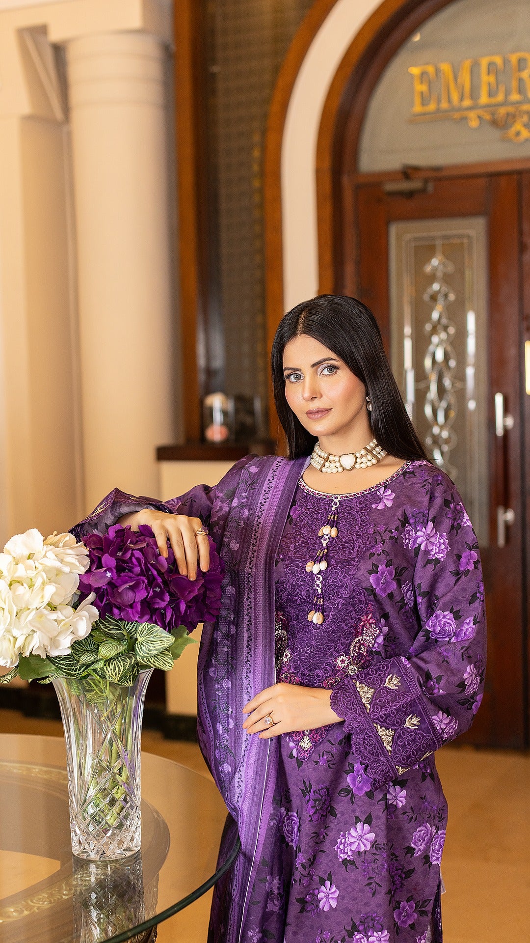 Purple | KHADDAR |3-Piece Ready-to-Wear | SHIRT, TROUSER & DUPATTA