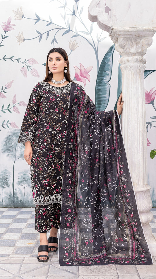 Premium Black 3-Piece Ready-to-Wear | Khaddar | Elegance in Every Thread