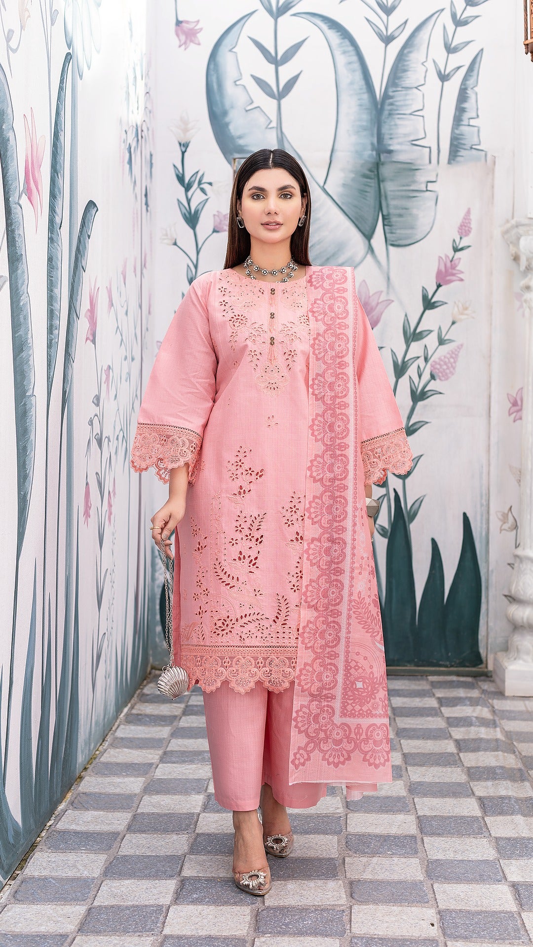 Pink 2 | CAMBRIC COTTON | RTW | SHIRT, TROUSER & DUPATTA