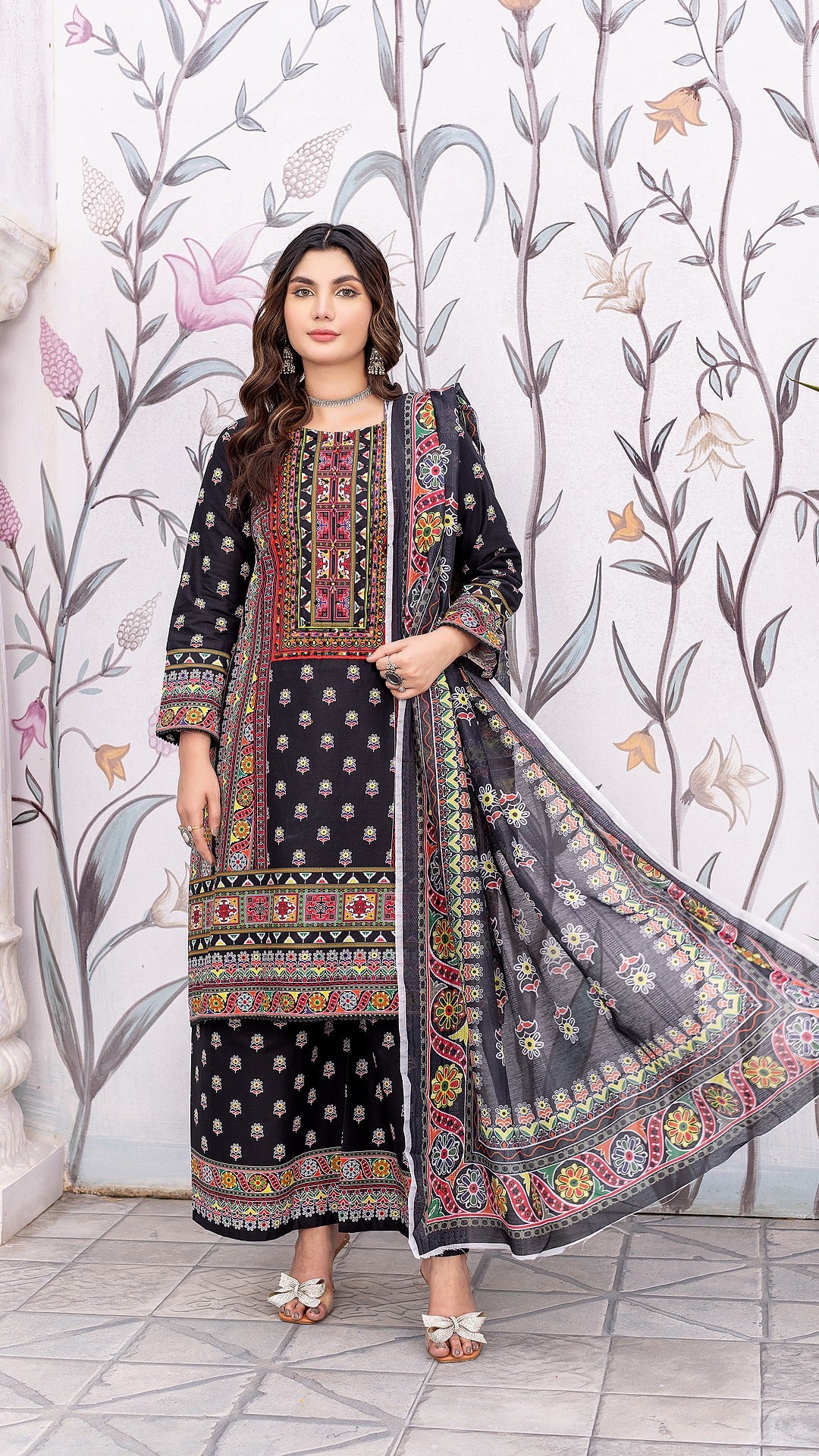 Mix Black 3-Piece Ready-to-Wear | Khaddar | Elegance in Every Thread