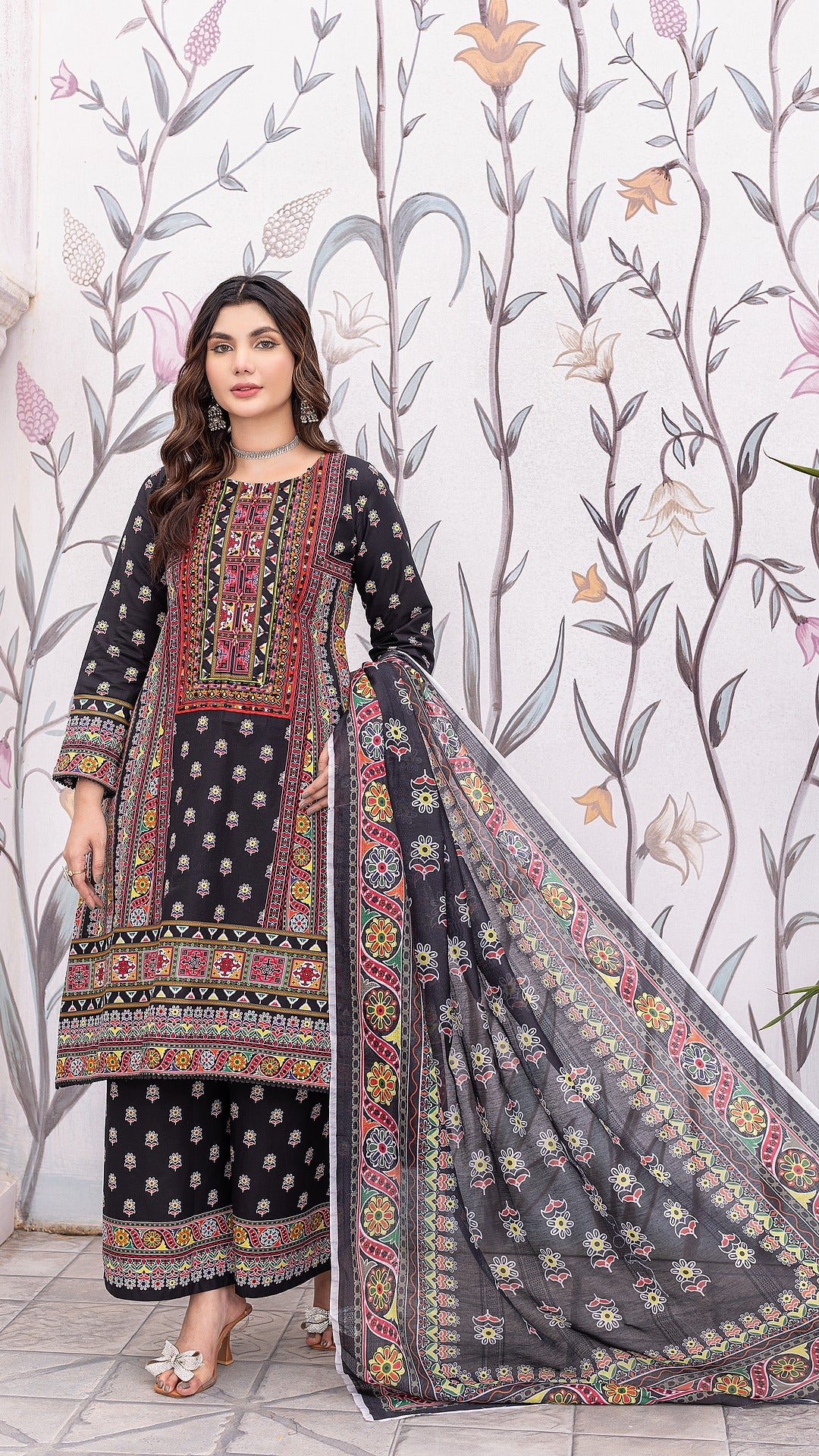 Mix Black 3-Piece Ready-to-Wear | Khaddar | Elegance in Every Thread