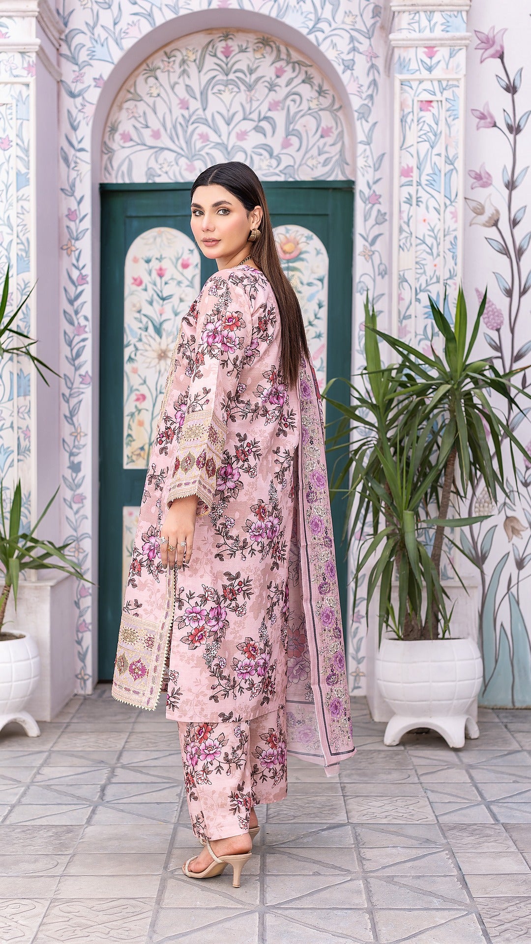 Baby Pink | 3-Piece Ready-to-Wear | Khaddar | Shirt, Trouser & Dupatta