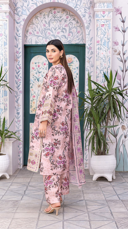 Baby Pink | 3-Piece Ready-to-Wear | Khaddar | Shirt, Trouser & Dupatta