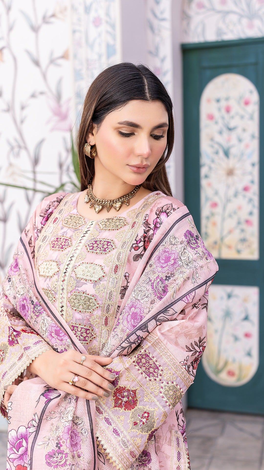 Baby Pink | 3-Piece Ready-to-Wear | Khaddar | Shirt, Trouser & Dupatta