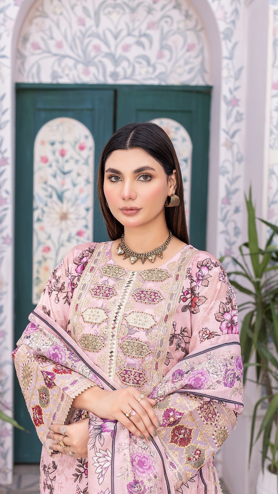 Baby Pink | 3-Piece Ready-to-Wear | Khaddar | Shirt, Trouser & Dupatta