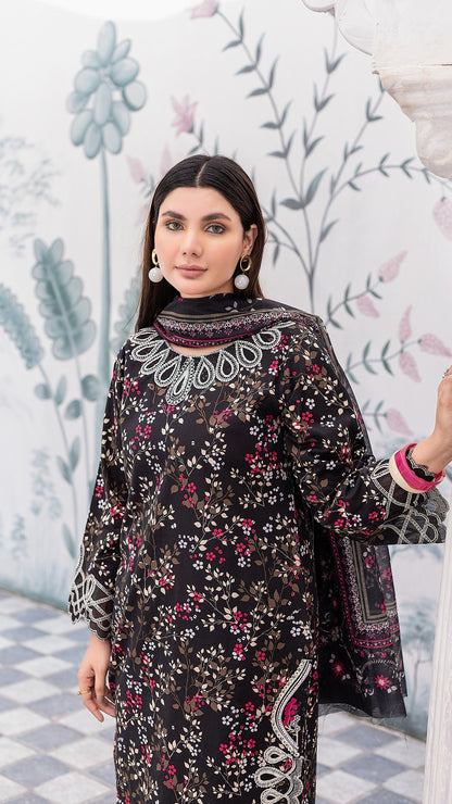 Premium Black 3-Piece Ready-to-Wear | Khaddar | Elegance in Every Thread