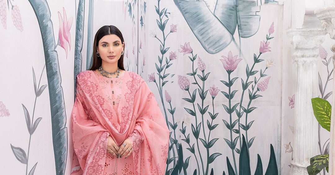 Pink 2 | CAMBRIC COTTON | RTW | SHIRT, TROUSER & DUPATTA