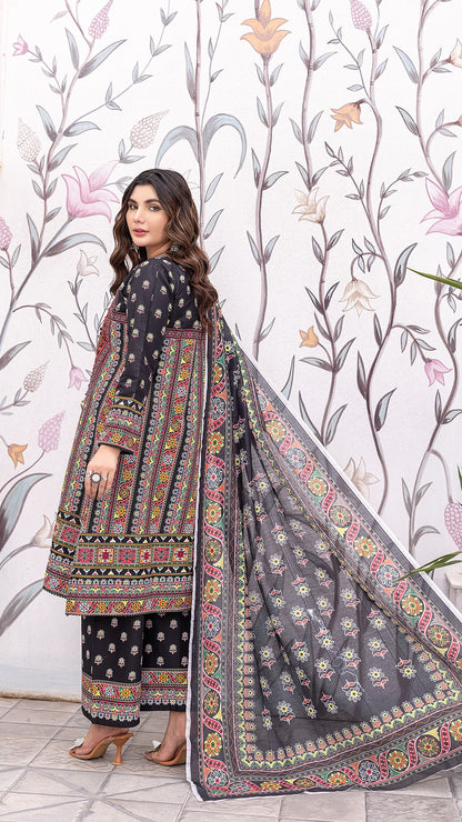 Mix Black 3-Piece Ready-to-Wear | Khaddar | Elegance in Every Thread