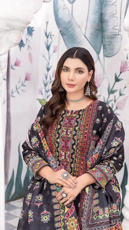 Mix Black 3-Piece Ready-to-Wear | Khaddar | Elegance in Every Thread